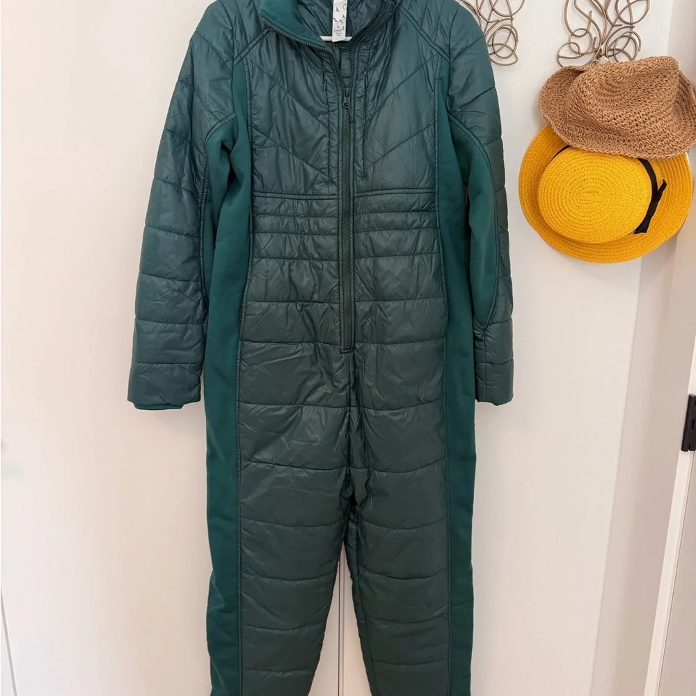 Oiselle Women's Green Yeti One-Piece Snowsuit - Picture 1 of 4